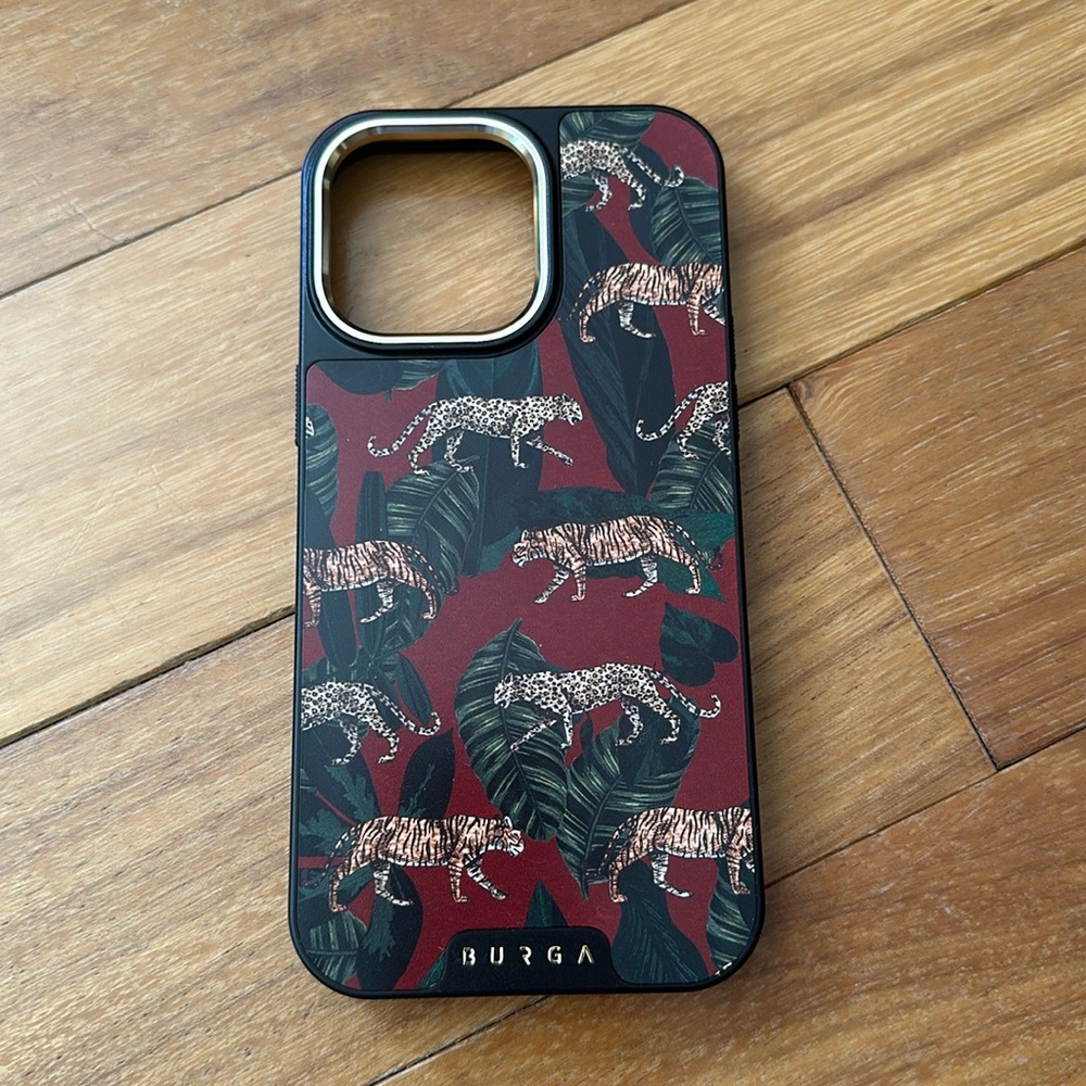 Burga Red Leopard Print Phone Case